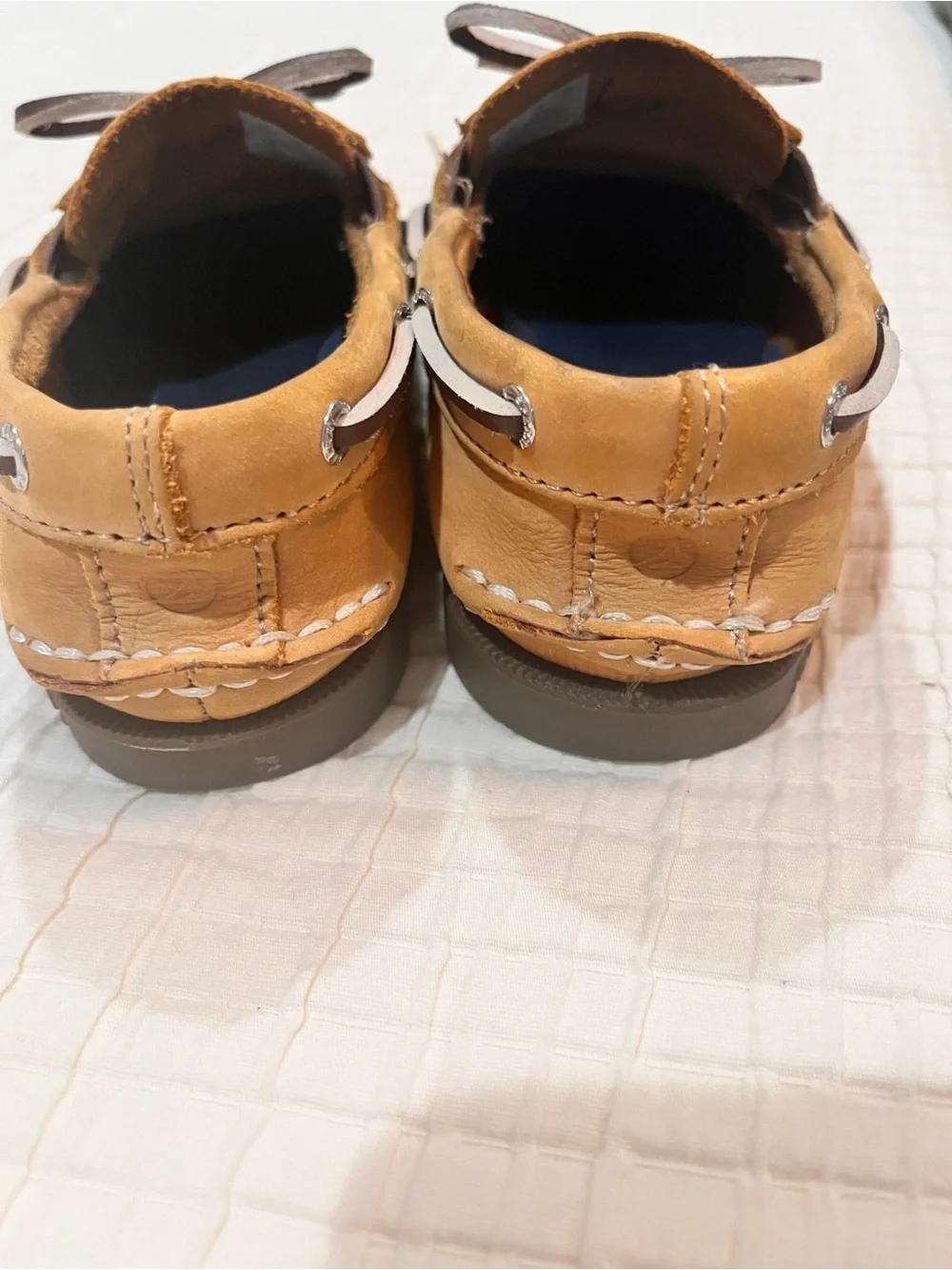 Sperry Kids Sahara Tan/Brown Leather Loafers Little Boys 12M Nautical Preppy